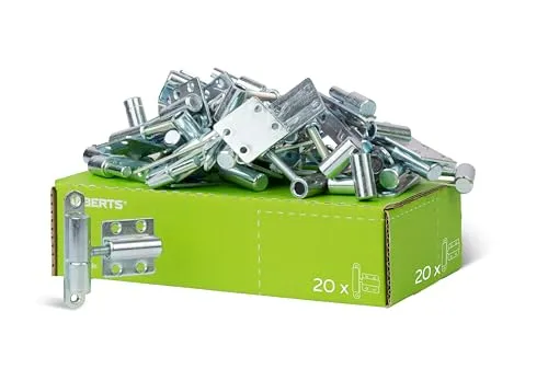 Alberts 20x Aushebescharnier verstellbar - 20 verstellbare Türscharniere aus robustem Stahl, ideal für individuelle Anpassungen an Toren und Türen, mit verzinktem Finish für zusätzlichen Rostschutz.