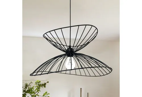 Bamyum Pendelleuchte Vertigo, Metall Schwarz 50 cm Modern - Hängeleuchte im modernen Design, ideal für Esstische oder Bars, mit E27-Fassung für individuelle Lichtintensität und einfacher Montage.