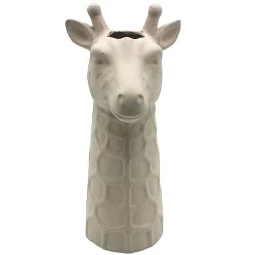 Vase Giraffe in weiß von Dekohelden24