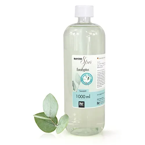 Höfer Chemie GmbH Aufgusskonzentrat 1 L BAYZID® SPA Eukalyptus - Sauna-Aufgüsse mit markantem Eukalyptusduft – für eine klare, aromatische Atmosphäre und intensives Saunavergnügen. Ideal für klassische Saunaaufgüsse und vegan!