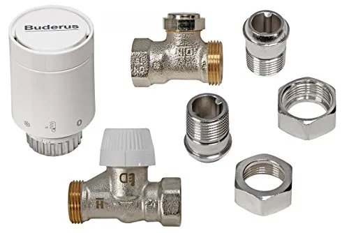 Buderus Thermostatkopf Set mit Heizkörperverschraubung von Buderus