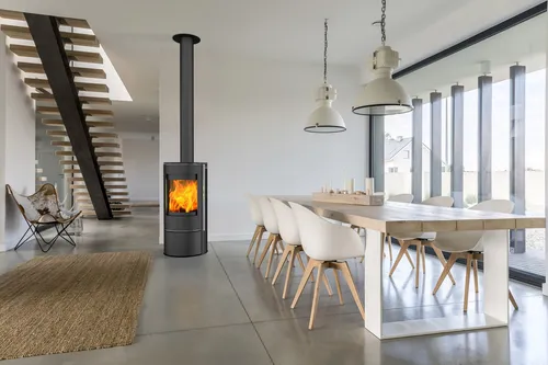 Fireplace Kaminofen Rondale Stahl 5 kW - Raumluftunabhängig - Kaminöfen von Fireplace, 5 kW Leistung, energieeffizient und ideal für eine angenehme Wärme ohne Beeinträchtigung der Raumluft