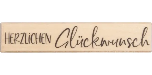 Butterer Stempel Herzlichen Glückwunsch 2x10 cm Grußkarten Basteln DIY