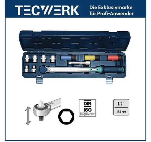 TECWERK Drehmomentschlüsselset 12-teilig 40