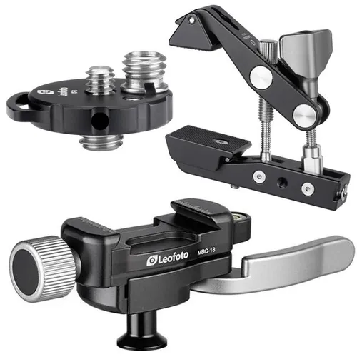 Leofoto CF-6+MC-80+MBC-18 Klemmstativ mit Kugelkopf