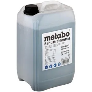 Metabo Strahlmittel 0901064423, 8kg Kanister Sand - Druckluftzubehör, synthetisches Strahlmittel, Silikose-ungefährlich, ideal für Aluminium und Metall, Made in Germany.