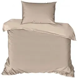 L'Essentiel Einzelbettwäsche-Set Beige 135x200 cm - Hochwertiges Einzelbettwäsche-Set aus 100% Baumwolle Ranforce in elegantem Beige. Erleben Sie weichen Komfort und einfache Pflege mit reaktiven Farben, die lange halten. Perfekt für ein stilvolles Schlafzimmer!