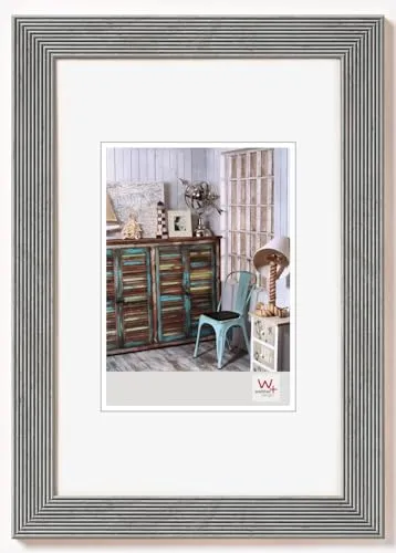 walther design Bilderrahmen silber 20 x 30 cm Grado Holzrahmen HI030S