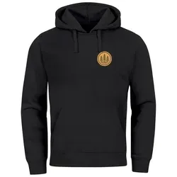 Neverless Hoodie Hoodie Herren Wald Bäume Logo Badge Naturliebhaber Outdoor Fashion schwarz 3XL
