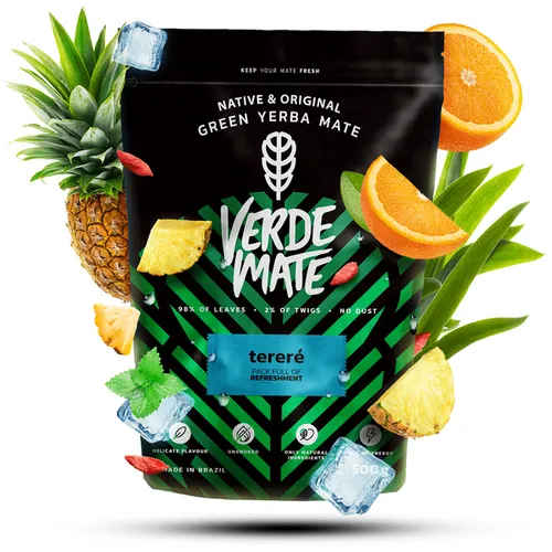 Mate Tee Verde Mate Terere Frucht Yerba ohne Stücke und Staub Ungeräuchert 500 g