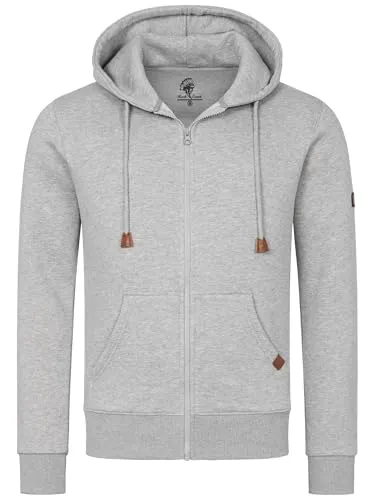 Rock Creek Herren Kapuzenpullover H-392 - Grau XL - Kapuzenpullover für Herren aus weicher Baumwollmischung mit durchgehendem Reißverschluss für einfaches An- und Ausziehen. Praktische Seitentaschen und Rippbündchen sorgen für Komfort und Stil.