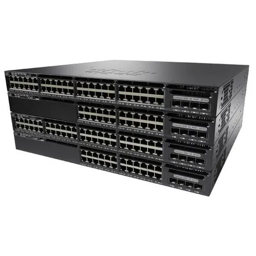 Cisco Catalyst 3650 LAN Base Rackmount Switch - 24-Port Gigabit Managed Stack Switch mit L3-Funktionen, ideal für Unternehmensnetzwerke und hohe Datenübertragungsraten.
