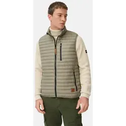 camel active Herren Steppweste aus recyceltem Polyamid in Grün - Herren-Westen, wasserabweisend und winddicht, ideal für aktive Männer, mit Brusttasche für sicheren Zugriff und nachhaltigem Material.