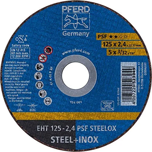 Pferd EHT1252, 4A46PPSFINOX Trennscheibe A46PPSF-I 125-2,4mm