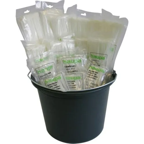 Haupa Kabelbinder Set Natur M Kübel in beige von HAUPA