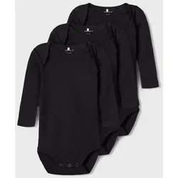 Name It Body NBNBODY 3P LS SOLID NOOS schwarz 74 in schwarz von NAME IT