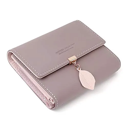 ANYWN Geldbeutel Damen - Elegantes Portemonnaie im Kurzformat - Damen-Geldbörsen aus weichem Kunstleder mit 5 Kartenfächern und Reißverschluss, ideal für jeden Anlass. Stilvoll und praktisch - passt in jede Tasche!