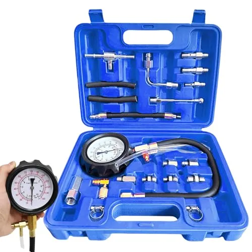 GBKDQQ 0-140PSI Kraftstoff Manometer Tester, TU-114 Kraftstoffdruck Tester Kit Einspritzpumpe Druckprüfer, Benzin Auto LKW Motorrad Diagnosewerkzeug, Kraftstoffdruckerkennung für Kraftfahrzeuge