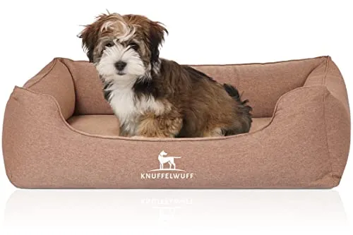 Knuffelwuff Tierbett Hundebett Leano, Orthopädisch mit Memory Foam - Tierbetten: Orthopädisches Hundebett mit gelenk- und wirbelsäulenschonendem Memory Foam, eleganter Bezug und abnehmbar waschbar für höchsten Komfort.