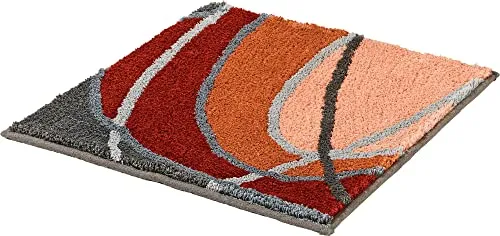 REDBEST WC-Vorlage ohne Ausschnitt Lynn Terra Größe 50x50 cm - rutschhemmend, Flauschiger Flor, pflegeleicht, für Fußbodenheizung geeignet