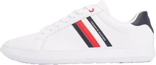 Tommy Hilfiger Herren Cupsole Sneaker Essential Leather in weiß von Tommy Hilfiger