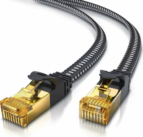 Primewire Flachbandpatchkabel CAT 7 mit Baumwollummantelung
