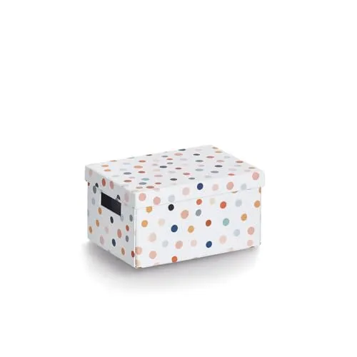 Basera Aufbewahrungsbox Konfetti aus 100% recyceltem Karton, ca. 18 x 25 x 13 cm