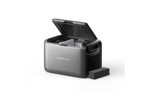 ECOFLOW Glacier Classic Tragbare Kühlbox 55L - Zweizonen-Autokühlbox mit 39 Stunden netzunabhängiger Kühlung, ideal für Camping und Roadtrips. Schnelles Abkühlen in 40 Minuten und vielseitige Stromversorgung über Netz, Solar oder Auto.