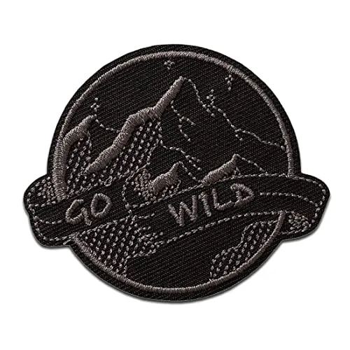 Mono Quick Go Wild Schwarz - Aufnäher, Bügelbild, Aufbügler, Applikationen, Patches, Flicken, zum aufbügeln, Größe: 5,5 x 6,5 cm