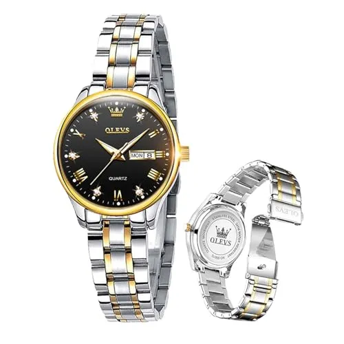 Raitown Armbanduhr Damen Wasserdicht Analog Quarz Uhr Geschäft Stylisch Lässig Leuchtend Damenuhr R5563L