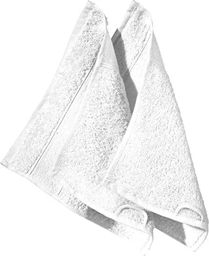 Erwin Müller Seiftuch Karlsruhe 2er- Pack 100% Baumwolle weiß Größe 30x30 cm - extrem saugstark, leicht, flauschig weich, hautschmeichelnd (weitere Farben)