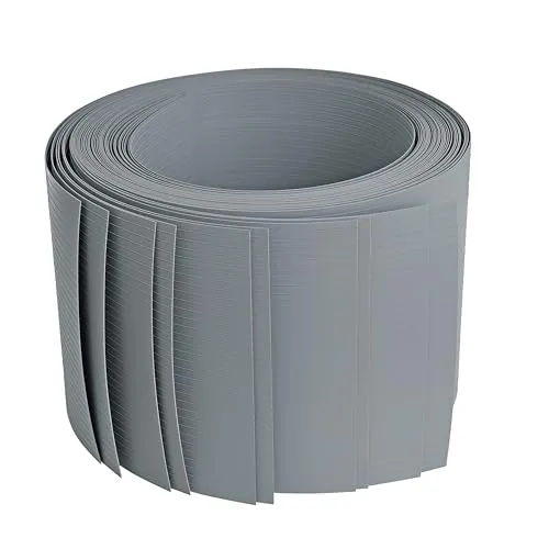 ESTEXO Sichtschutzstreifen 10er Set - Zaunblende aus Hart PVC in Grau - Hochwertige Hart-PVC Sichtschutzstreifen für Stabgitterzäune. Witterungs- und UV-beständig, ideal für dauerhaften Sicht- und Windschutz. Einfache Montage durch mäanderförmiges Flechten.