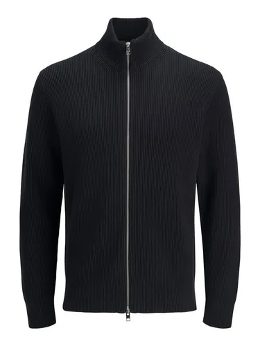JACK & JONES Einfarbige Strickjacke für Herren - Hoch geschlossene Strickjacke aus 50% Baumwolle und 50% recyceltem Polyester, ideal für einen nachhaltigen und stylischen Look.