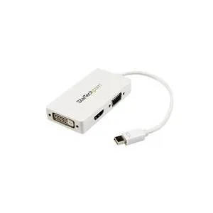 StarTech.com 3 in 1 Mini-DisplayPort-Adapter - Video Adapter, vielseitiger 3-in-1-Adapter für mDP auf VGA, DVI und HDMI, unterstützt bis zu 1080p - ideal für flexible Bildschirmkonfigurationen.