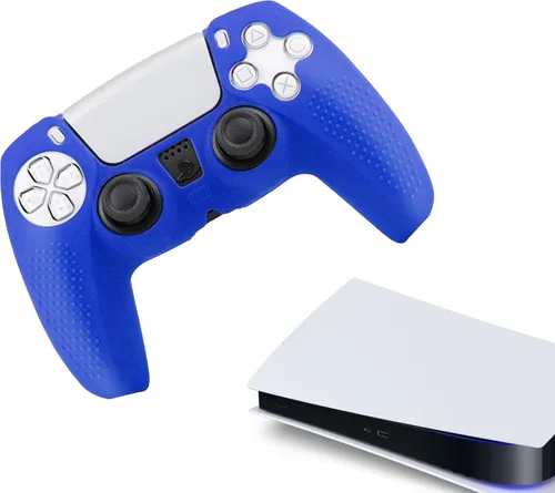 Hüllen & Skins für PS5, PlayStation 5 – Performance-Gaming-Hülle – Soft Grip-Cover – Anti-Rutsch-Controller-Zubehör – Blau – Griff