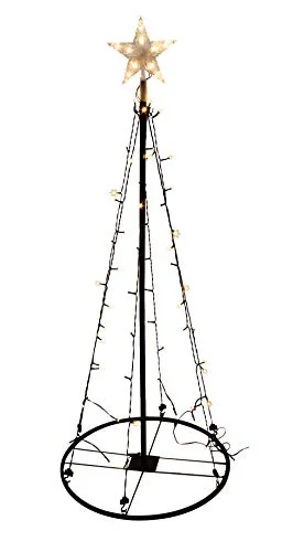 Spetebo LED Baum mit Stern - 120 cm, 70 warmweiße LEDs - Dekorativer 120 cm LED Lichterbaum aus Metall in Schwarz, ideal für Innen- und Außenbereiche. Mit 70 warmweißen LEDs und beleuchteter Sternspitze sorgt er für festliche Stimmung.