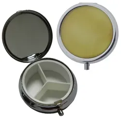 Pillendose unifarben Bernstein