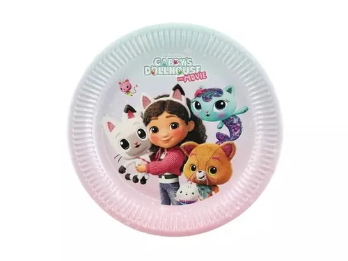 Talerzyki Koci Domek Gabi 23cm 6szt PartyDeco 5904555099388