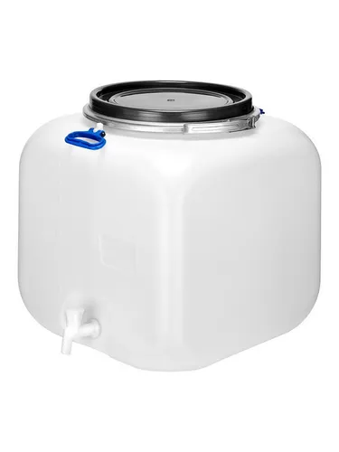 Garronda Regentonne 100L - Weithalsfass mit Deckel und Hahn - Bewässerungslösung mit 100 l Fassungsvermögen, aus langlebigem HDPE, ideal für effizientes Gießen im Garten.