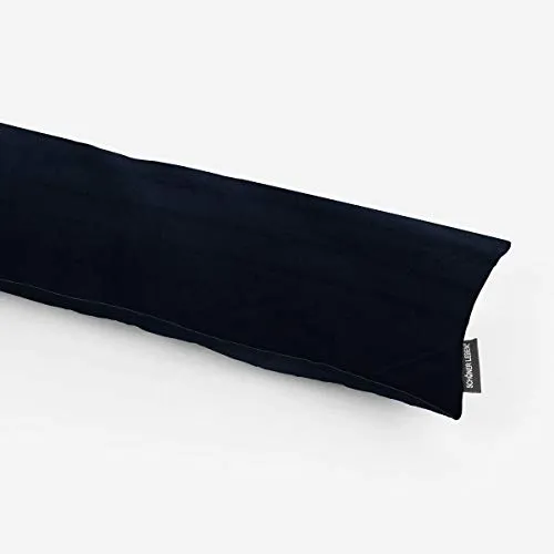 SCHÖNER LEBEN. Zugluftstopper Velvet Samt Nachtblau, 80cm - Halten Sie Ihr Zuhause kuschelig warm mit unserem eleganten Zugluftstopper aus Samt. Handgefertigt und in verschiedenen Längen erhältlich, ist er nicht nur praktisch, sondern auch ein stilvolles Wohnaccessoire.