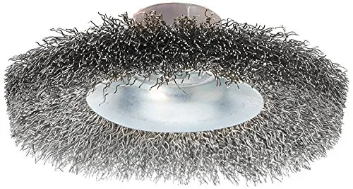 Silverline 450322 Edelstahl-Topfbürste, gewellt 100 mm, M14