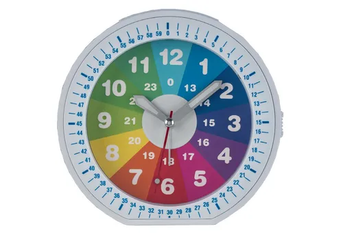 Produktbild Miraval Quarzwecker Miraval Kinderwecker weiß mit Licht & Snooze Mit Lichtfunktion und klappbarem Aufsteller