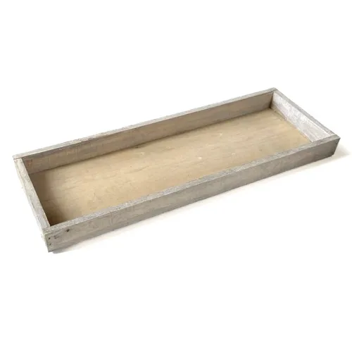 INNA-GLAS Dekotablett aus HolzMARTAL, Natur leicht gekalkt, 40x14x3cm