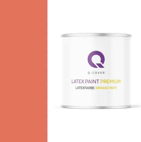 Latexfarbe Abwaschbar | Koralle 2 L | Innenfarbe | Wandfarbe | Deckenfarbe | Klasse 2 Mattfarbe Für Allergiker Scheuerfest Geruchlos Frei