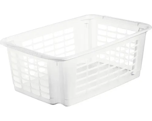 Drehstabelkorb Reverso 18 l transparent 48x31,5x18 cm in weiß von Rotho
