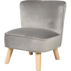 roba Kindersessel Lil Sofa - Bequemer Sessel für Kinder - Sessel fürs Kinderzimmer mit stabilen Holzfüßen und pfirsichweichem Samtbezug. Ideal für Kinder ab 18 Monaten, Sitzhöhe 27 cm, im trendigen Retro-Look.