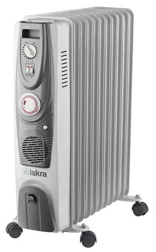 Iskra Ölradiator YL-B07FT-11 2500W - Elektroheizung mit 3 Heizstufen, ideal für Räume bis 35 m², ausgestattet mit Überhitzungsschutz und 24 Std. Timer für effiziente Wärme.