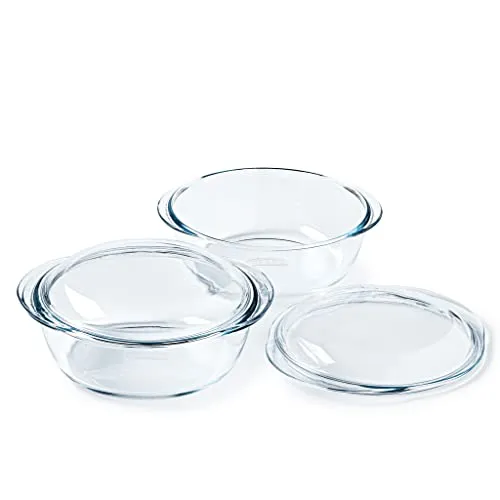 Pyrex® 4 in 1 Bräter aus Borosilikatglas | 2 Stück | Multifunktional und spülmaschinengeeignet - 2 Stück Bräter aus Borosilikatglas mit 2,3 l Fassungsvermögen – ideal für Backen, Erwärmen und Servieren. Hitzebeständig und hygienisch, perfekt für jede Küche.