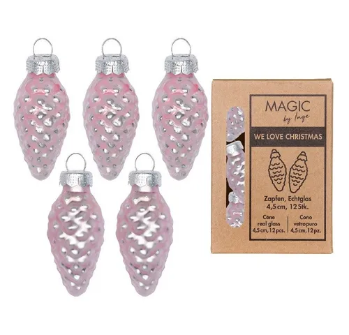 MAGIC by Inge Christbaumschmuck, Christbaumschmuck Zapfen 4,5cm Glas 12 Stück - Lovely Magnolia