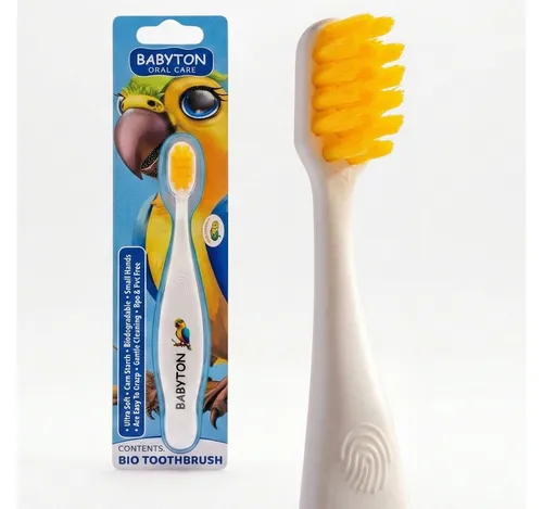 Babyton Lernzahnbürste Babyton Bio-Zahnbürste aus Mais, weich & umweltfreundlich